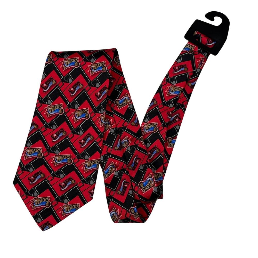 Philadelphia 76ers 100% Silk‎ Men's Neck Tie NWOT Red Licensed Basketball NBA